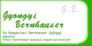 gyongyi bernhauser business card